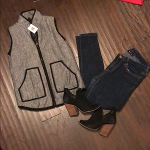 houndstooth vest new with tags